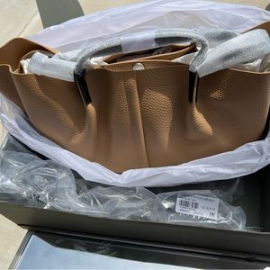 All Saints ODETTE East/West leather tote in tan